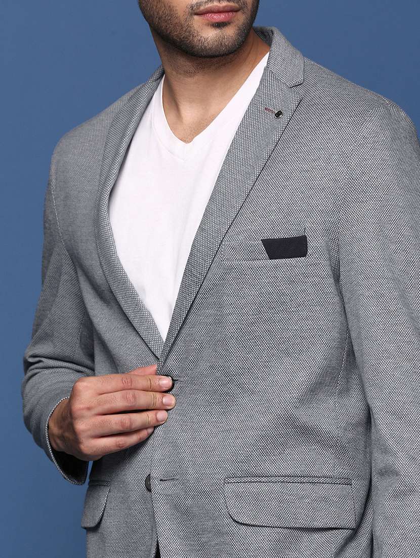 men lapel collar single breasted casual blazer - 21843182 -  Standard Image - 4