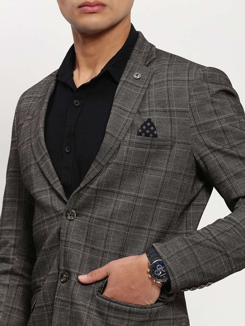 men lapel collar single breasted casual blazer - 21843184 - Standard Image - 4