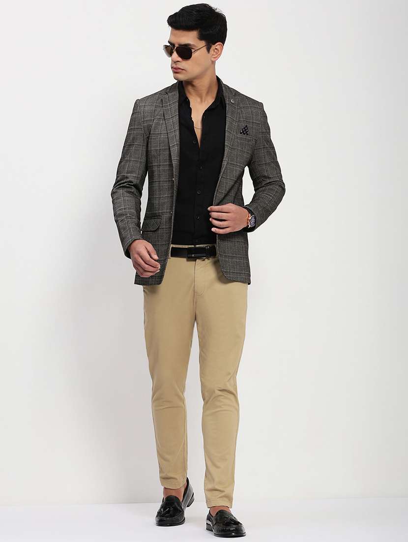 men lapel collar single breasted casual blazer - 21843184 - Standard Image - 6