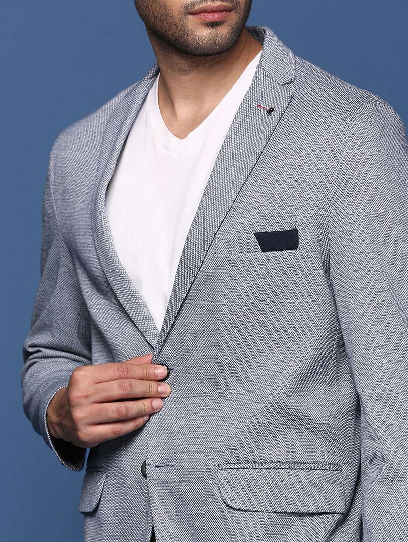 men lapel collar single breasted casual blazer - 21843186 -  Standard Image - 4