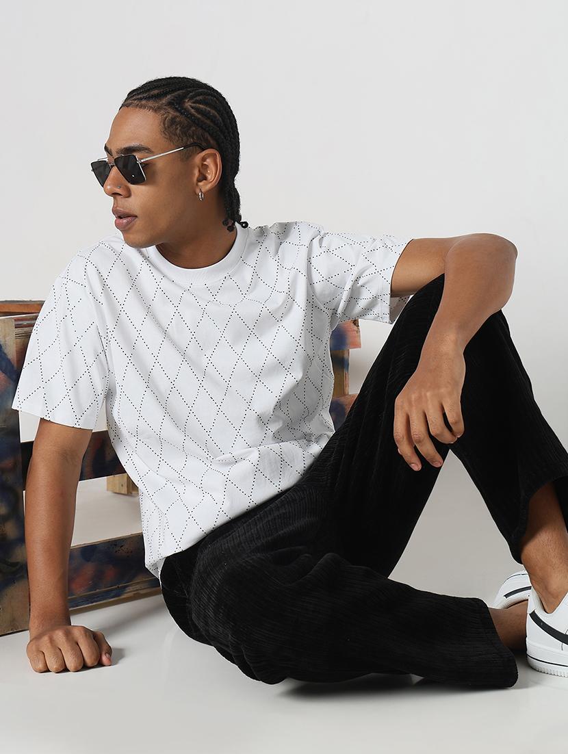 men all over print round neck regular fit t-shirt - 21843263 -  Standard Image - 1