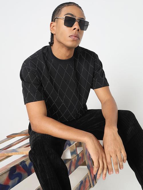 men all over print round neck regular fit t-shirt - 21843264 - Standard Image - 0