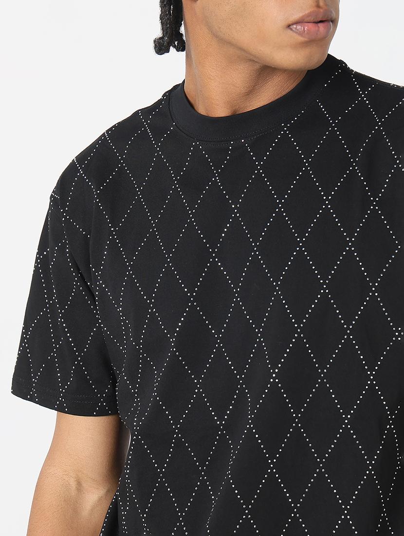 men all over print round neck regular fit t-shirt - 21843264 - Standard Image - 4