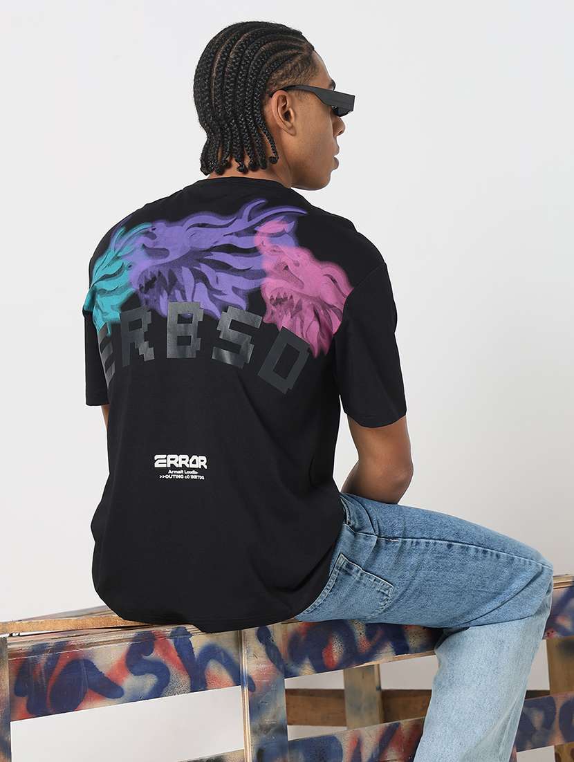 men back print round neck regular fit t-shirt - 21843275 - Zoom Image - 0