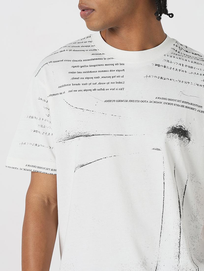 men all over print round neck regular fit t-shirt - 21843283 - Standard Image - 4