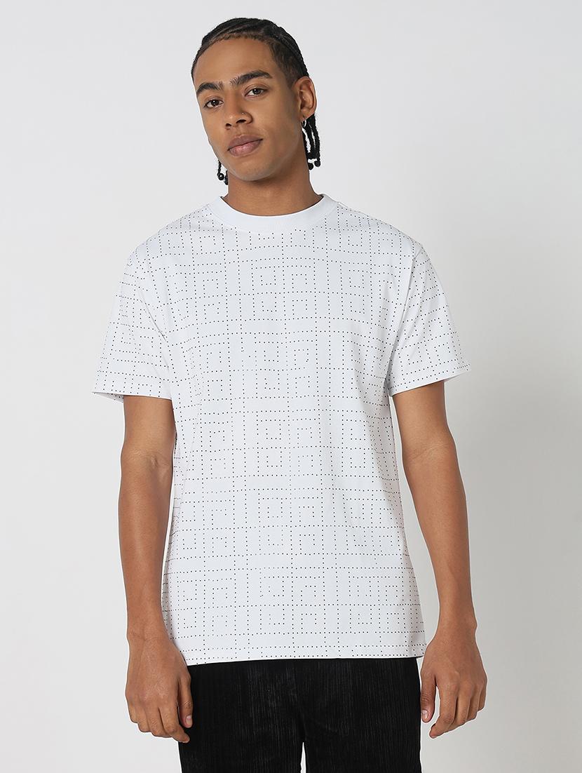 men all over print round neck regular fit t-shirt - 21843289 - Standard Image - 1