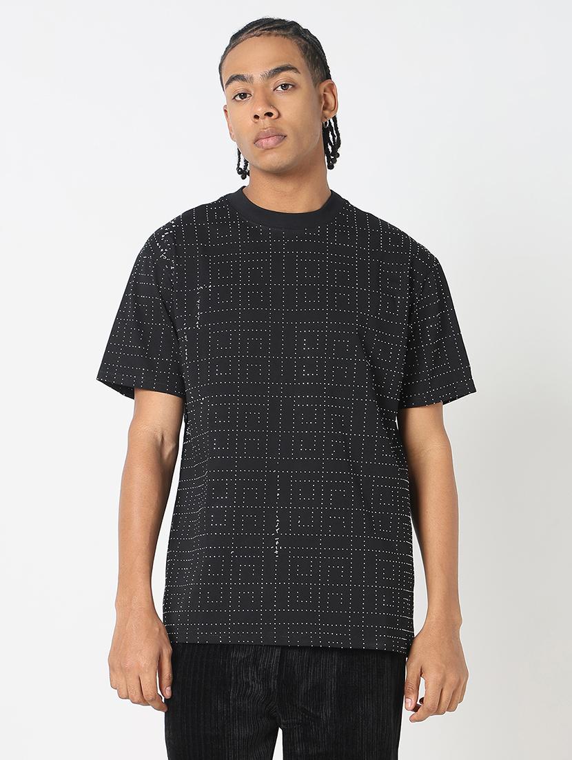 men all over print round neck regular fit t-shirt - 21843290 - Standard Image - 1