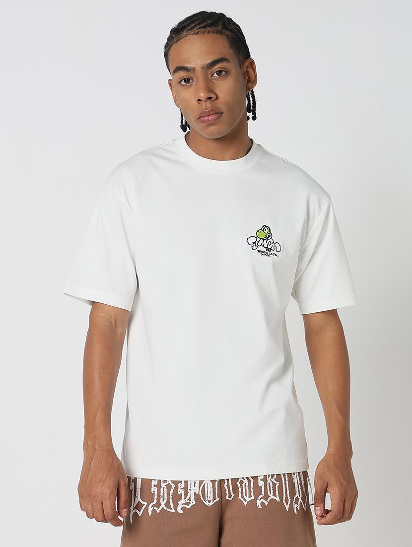 men back print round neck regular fit t-shirt - 21843293 -  Standard Image - 1