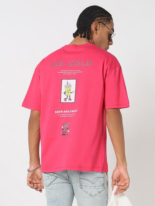 men back print round neck regular fit t-shirt - 21843294 - Standard Image - 0