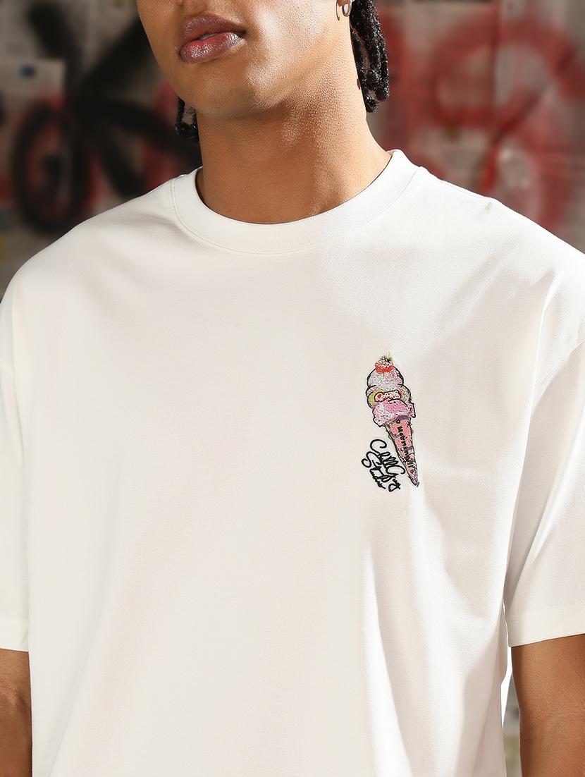 men back print round neck regular fit t-shirt - 21843297 - Standard Image - 4