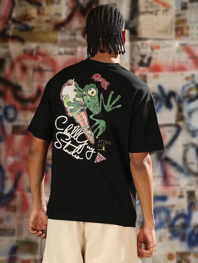 men back print round neck regular fit t-shirt - 21843298 -  Zoom Image - 0