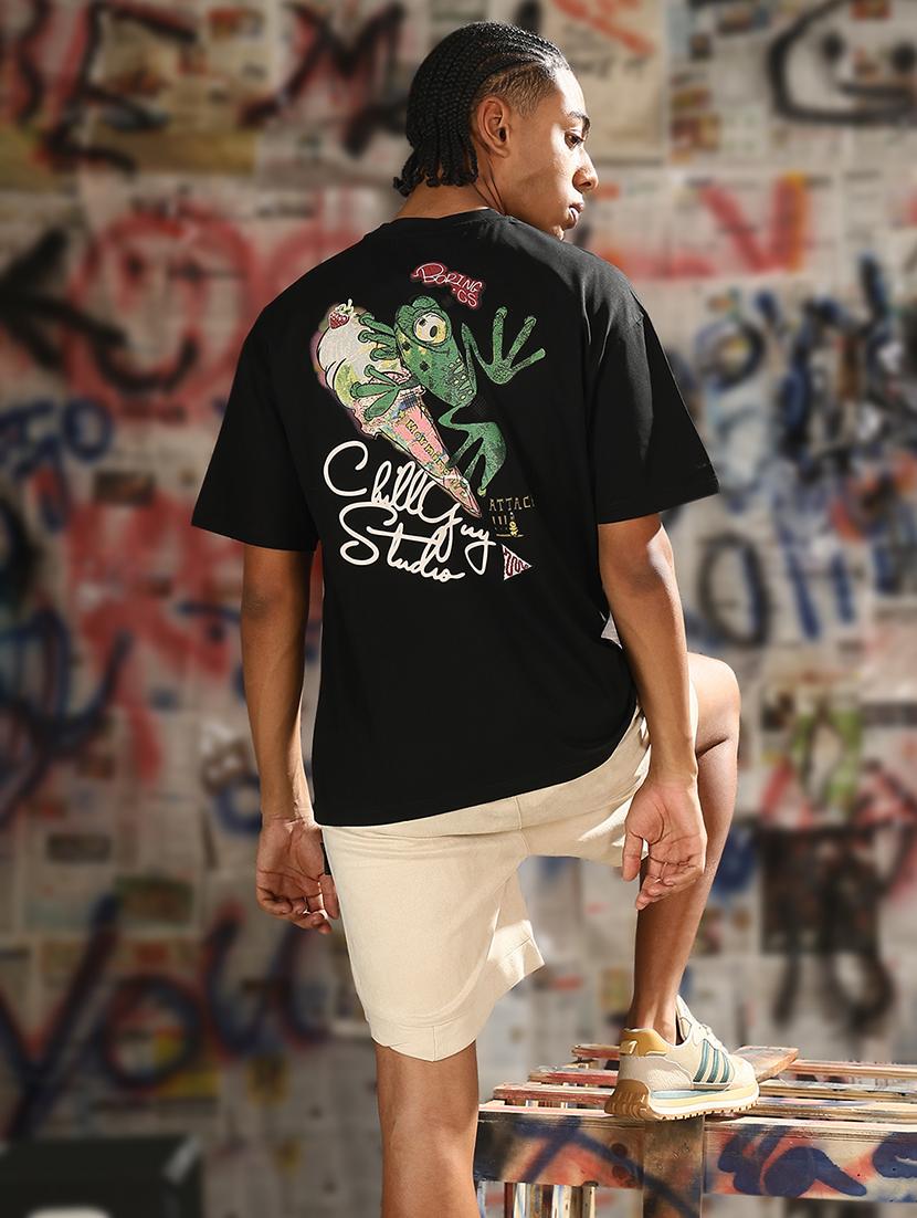 men back print round neck regular fit t-shirt - 21843298 -  Standard Image - 1
