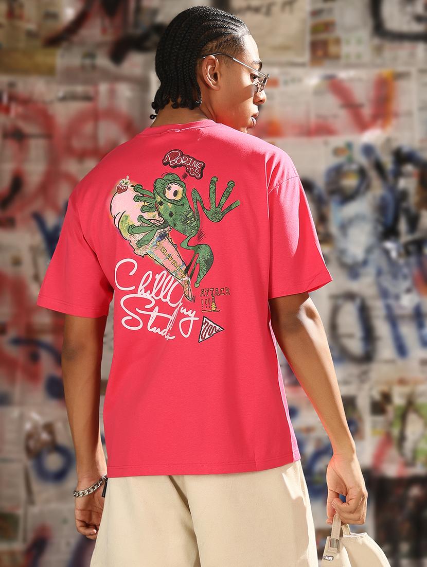 men back print round neck regular fit t-shirt - 21843299 - Zoom Image - 0