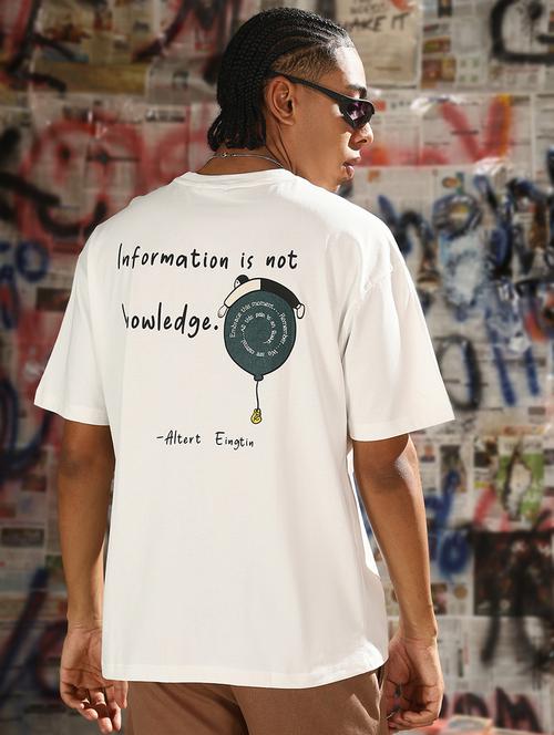 men front & back print round neck regular fit t-shirt - 21843300 - Standard Image - 0