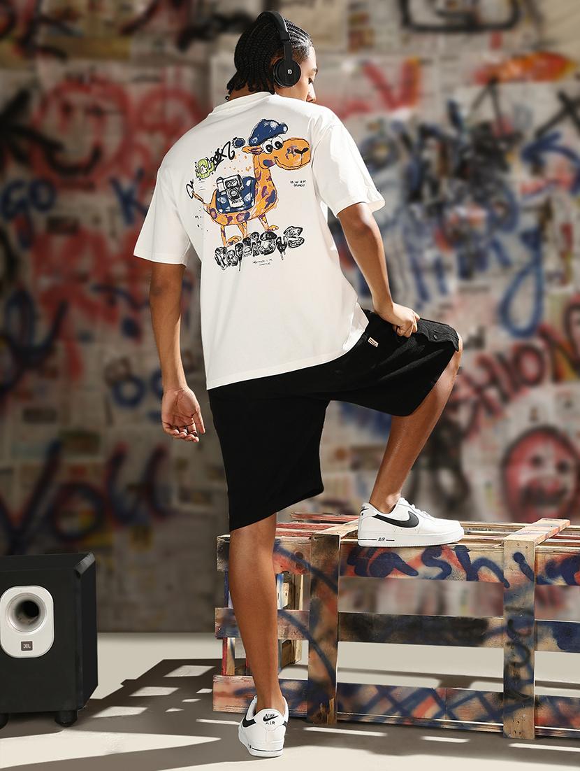 men front & back print round neck regular fit t-shirt - 21843303 - Standard Image - 6