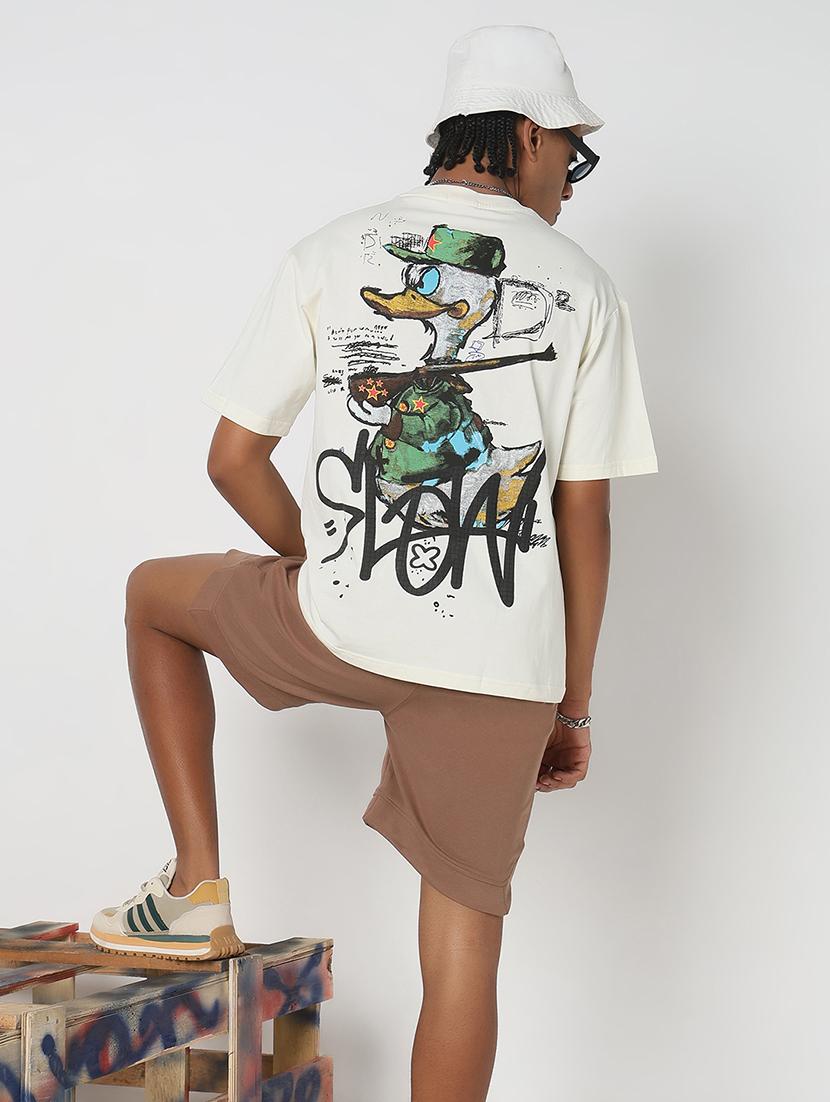 men front & back print round neck regular fit t-shirt - 21843305 - Standard Image - 6