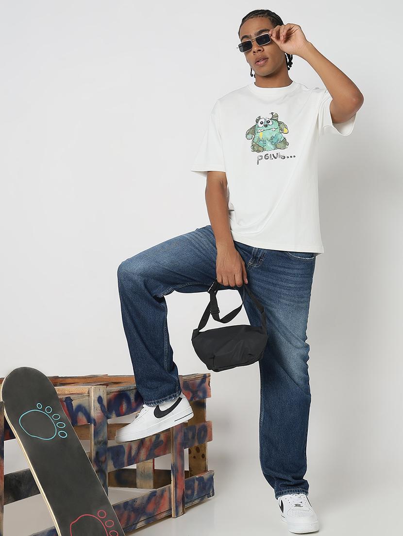 men front & back print round neck regular fit t-shirt - 21843306 - Standard Image - 6