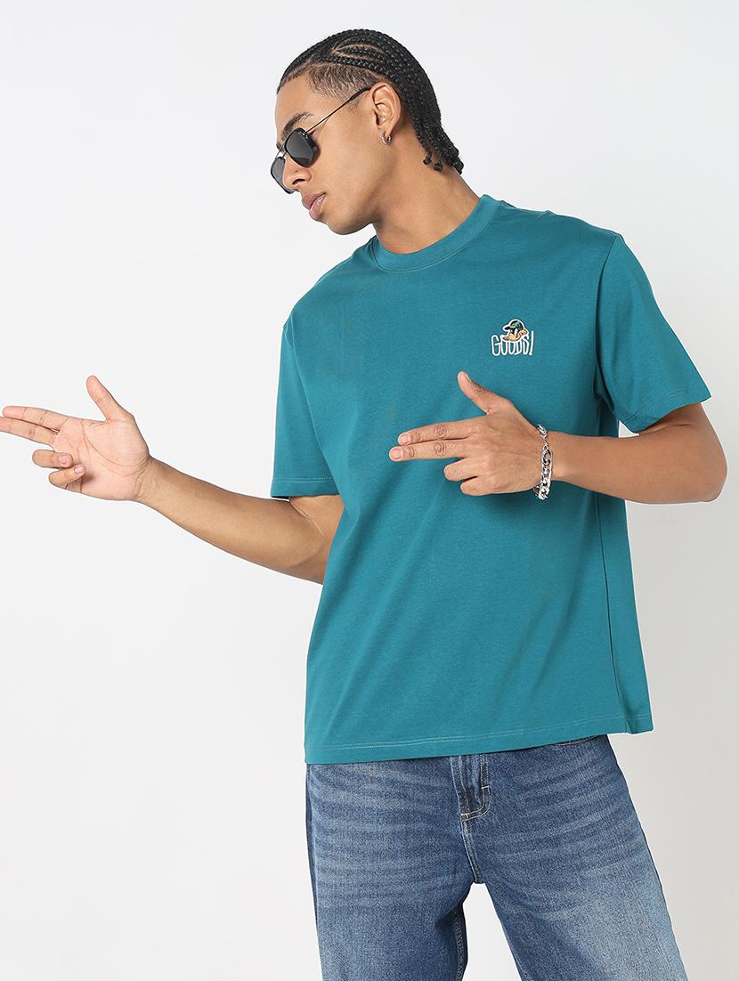 men back print round neck regular fit t-shirt - 21843309 - Standard Image - 1