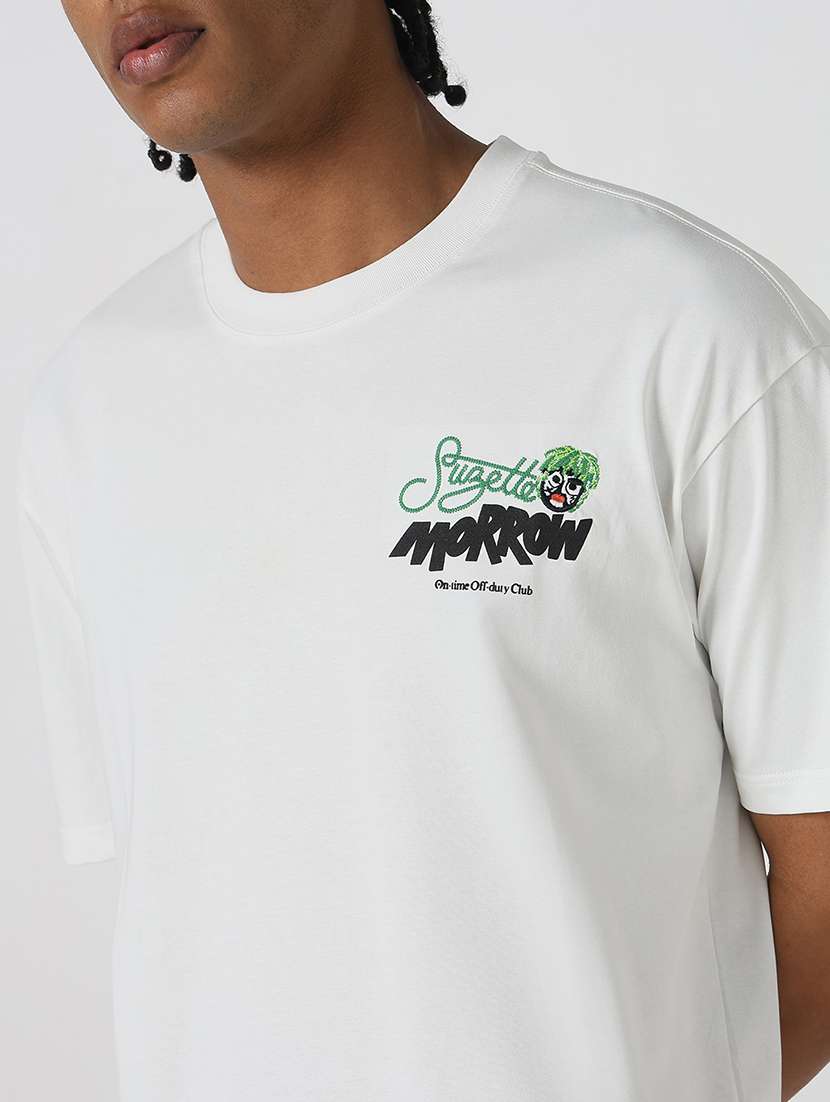 men front & back print round neck regular fit t-shirt - 21843310 - Standard Image - 4