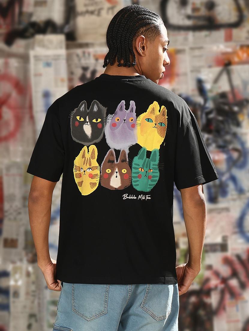 men back print round neck regular fit t-shirt - 21843312 - Standard Image - 4
