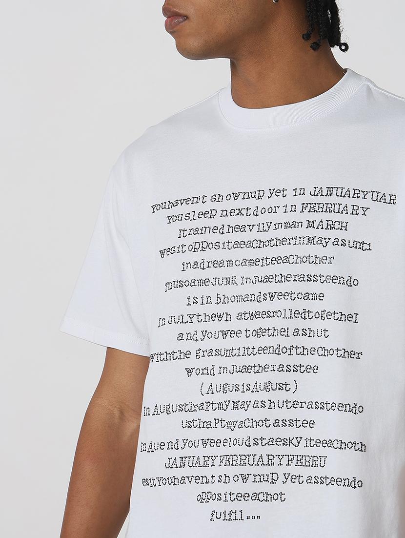 men front print round neck regular fit t-shirt - 21843317 - Standard Image - 4