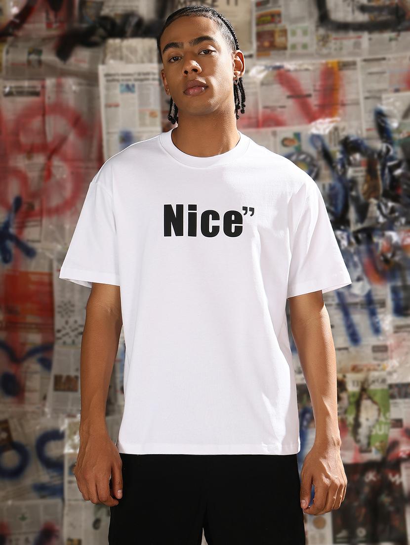 men chest print round neck regular fit t-shirt - 21843321 -  Standard Image - 1