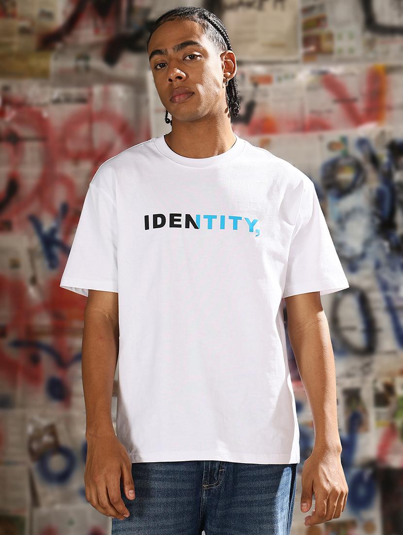 men chest print round neck regular fit t-shirt - 21843322 -  Standard Image - 1
