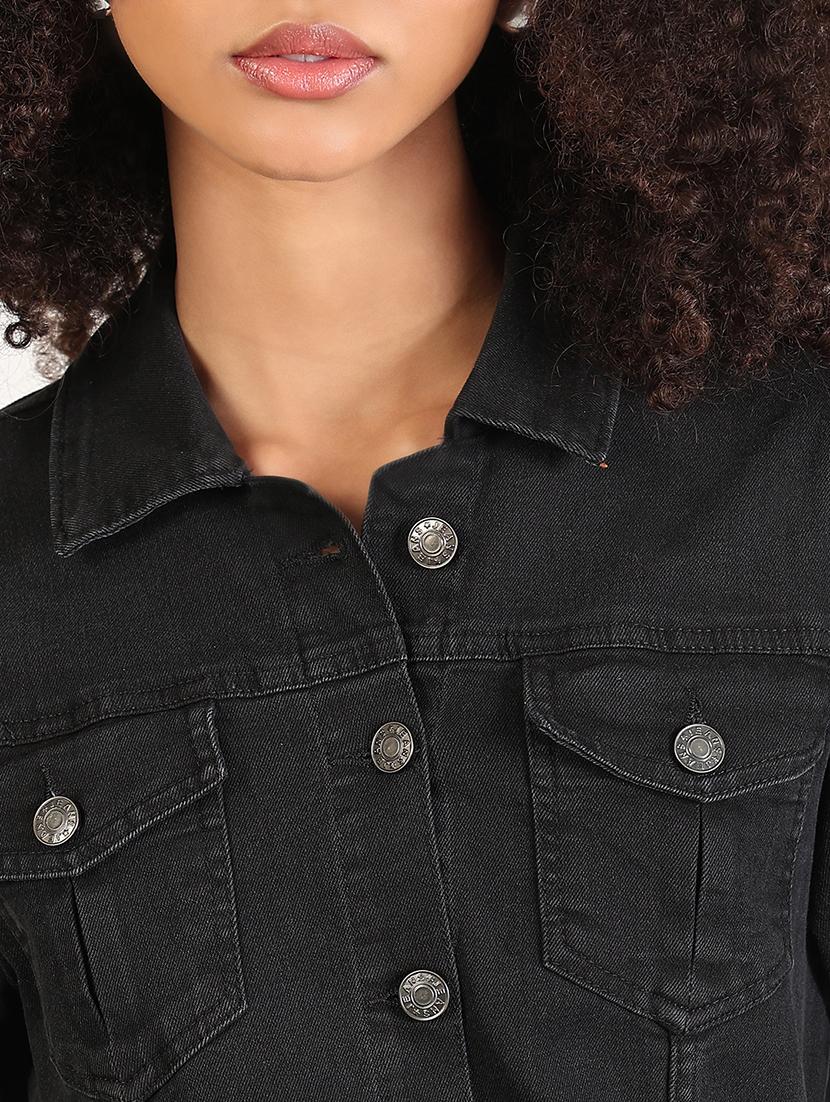 women solid roll-up sleeves collared shirt dress - 21843356 - Standard Image - 4