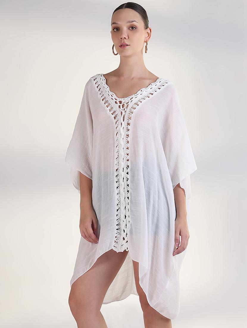 women lace detailed asymmetric dress - 21843359 - Standard Image - 1