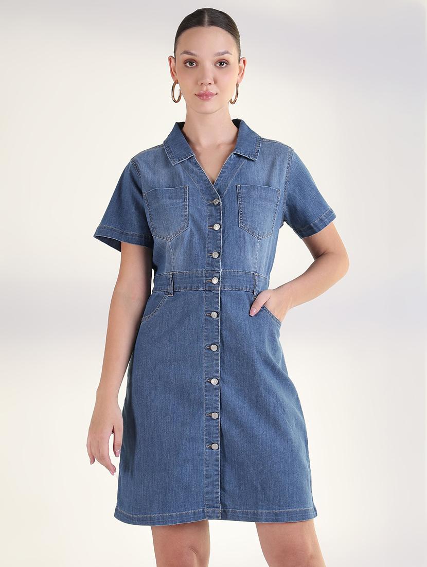 women collared short sleeves shirt dress - 21843363 -  Standard Image - 1