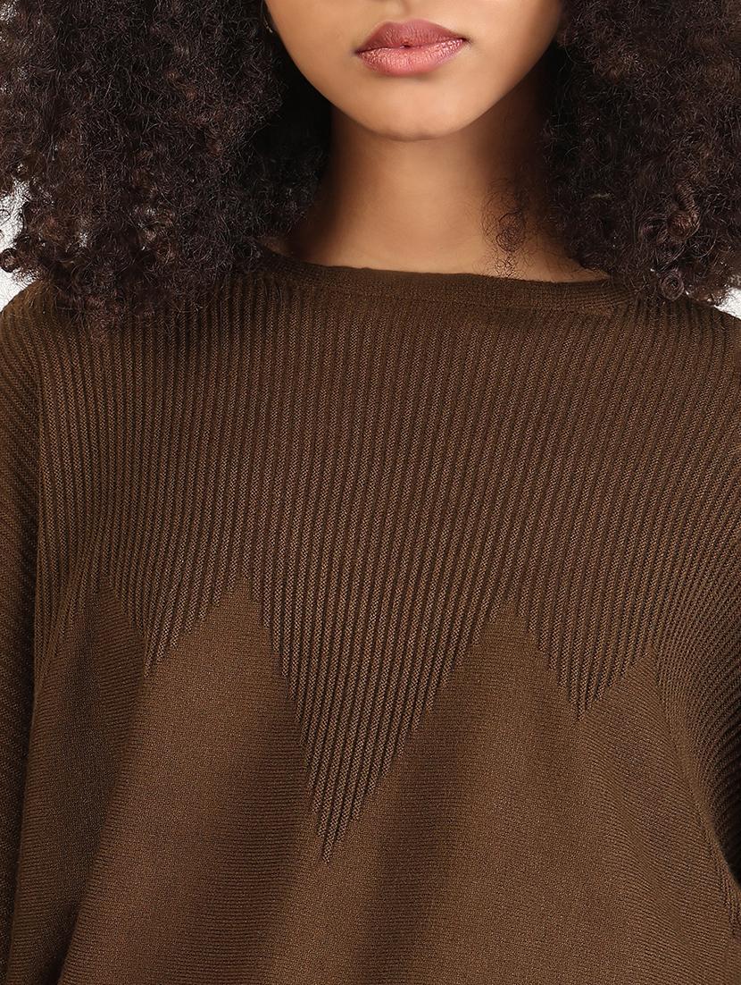 women solid batwing sleeves regular top - 21843368 - Standard Image - 4
