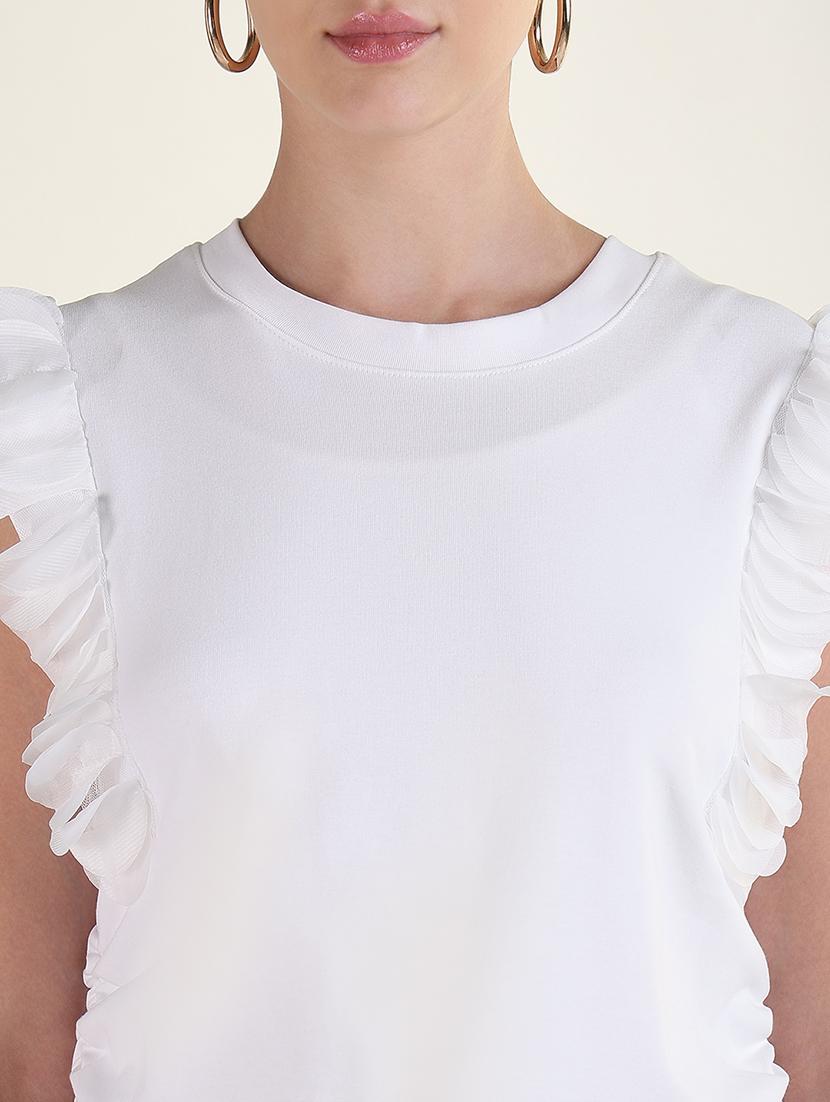 women white sleeveless regular top - 21843377 - Standard Image - 4