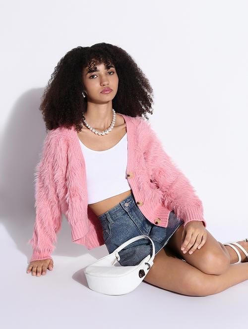 women solid long sleeves cardigan - 21843387 -  Standard Image - 0