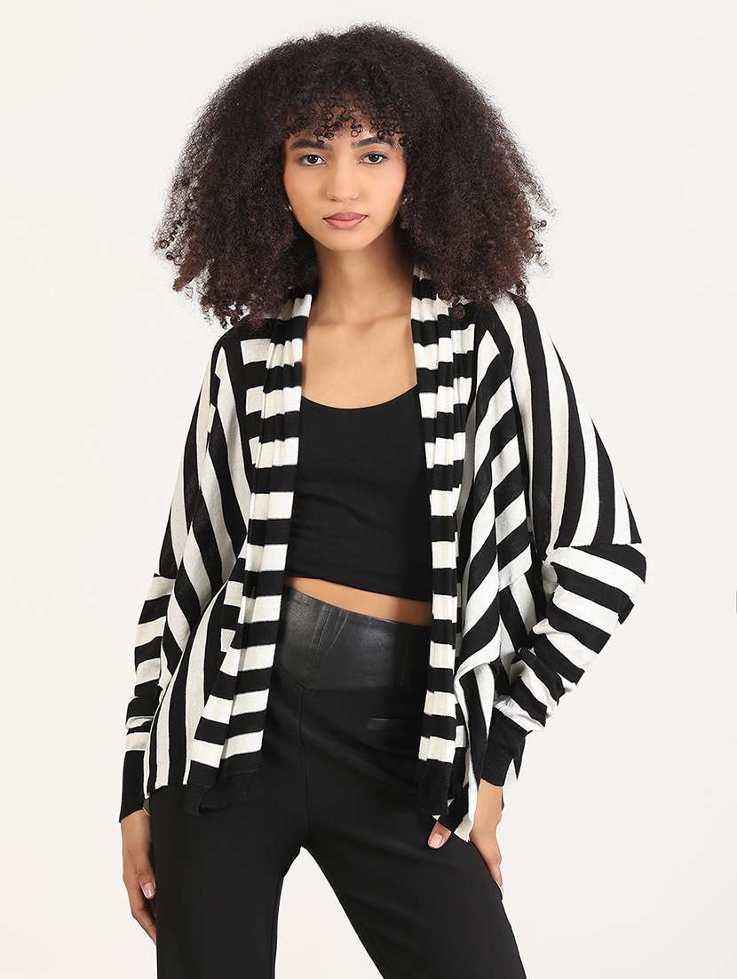 women striped long sleeves regular shrug - 21843388 -  Standard Image - 1