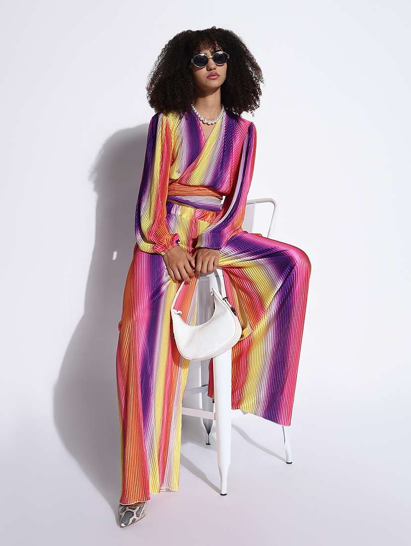 women solid top and trouser co-ord set - 21843421 -  Standard Image - 6