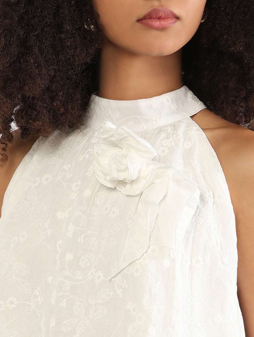 women embroidered top and skirt co-ord set - 21843425 -  Standard Image - 4