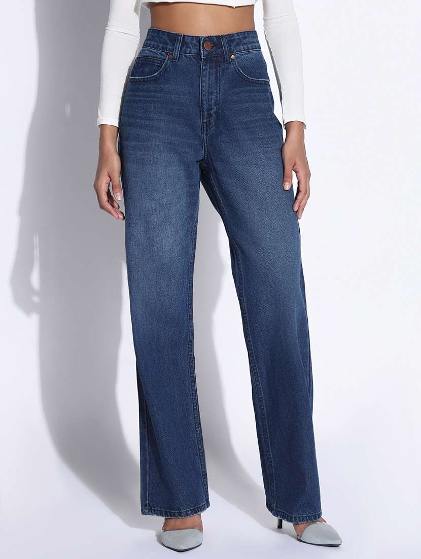 women high rise straight fit jean - 21843539 -  Standard Image - 1