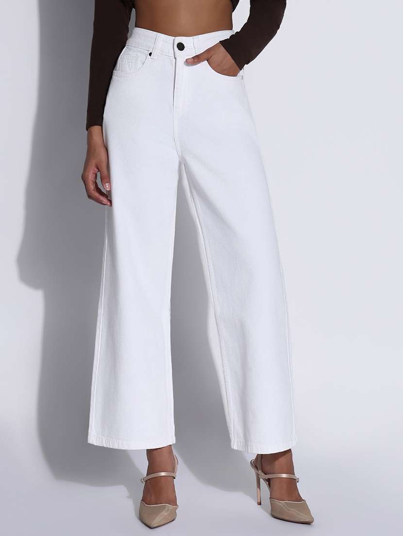 women high rise wide leg jeans - 21843540 -  Standard Image - 1