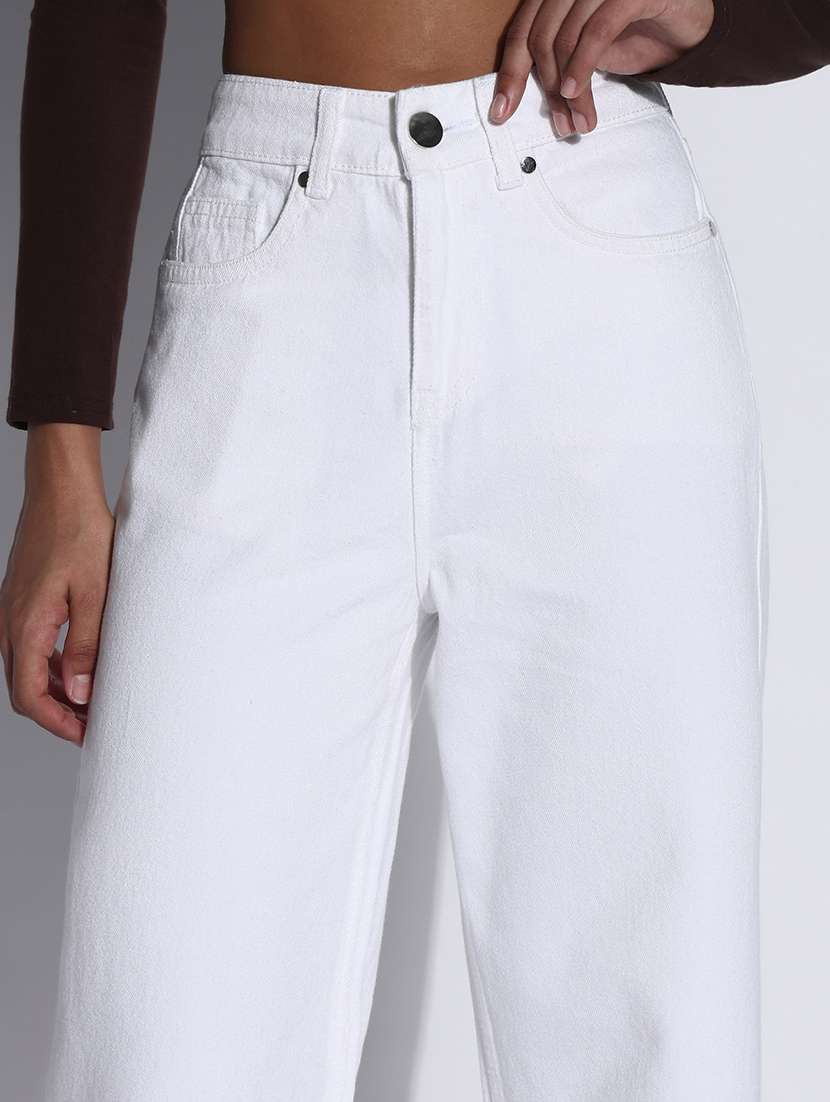 women high rise wide leg jeans - 21843540 -  Standard Image - 4