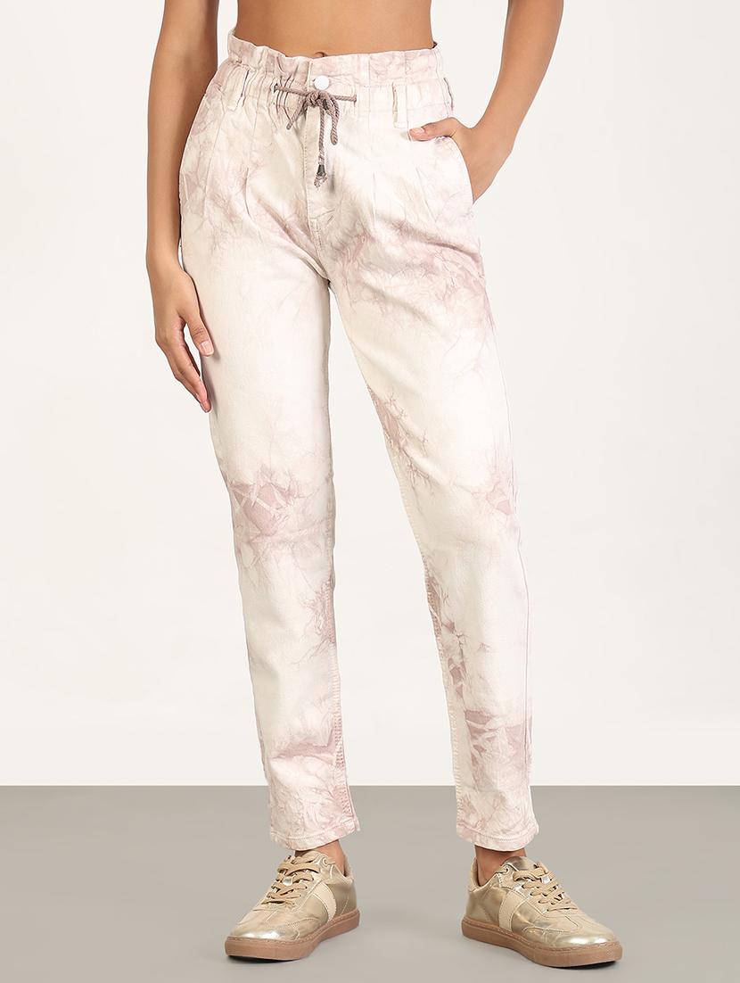 women printed high rise slouchy jeans - 21843545 - Standard Image - 1