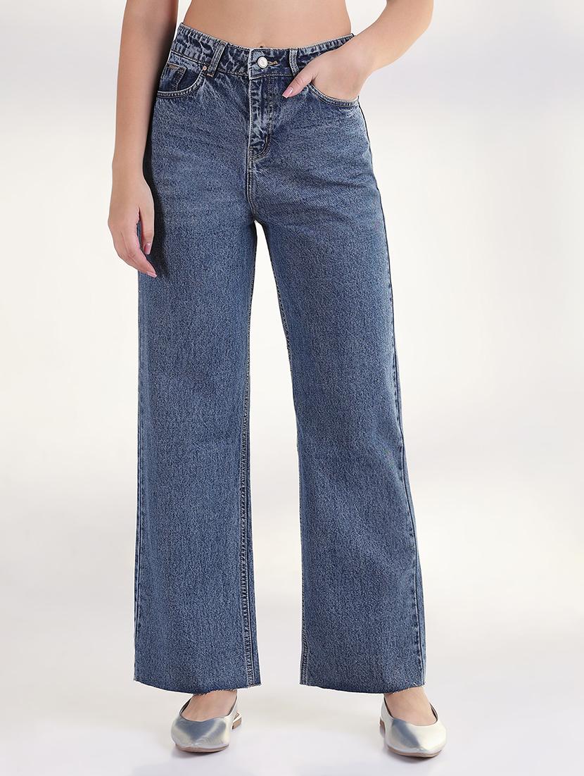 women high rise wide leg jeans - 21843555 - Standard Image - 1