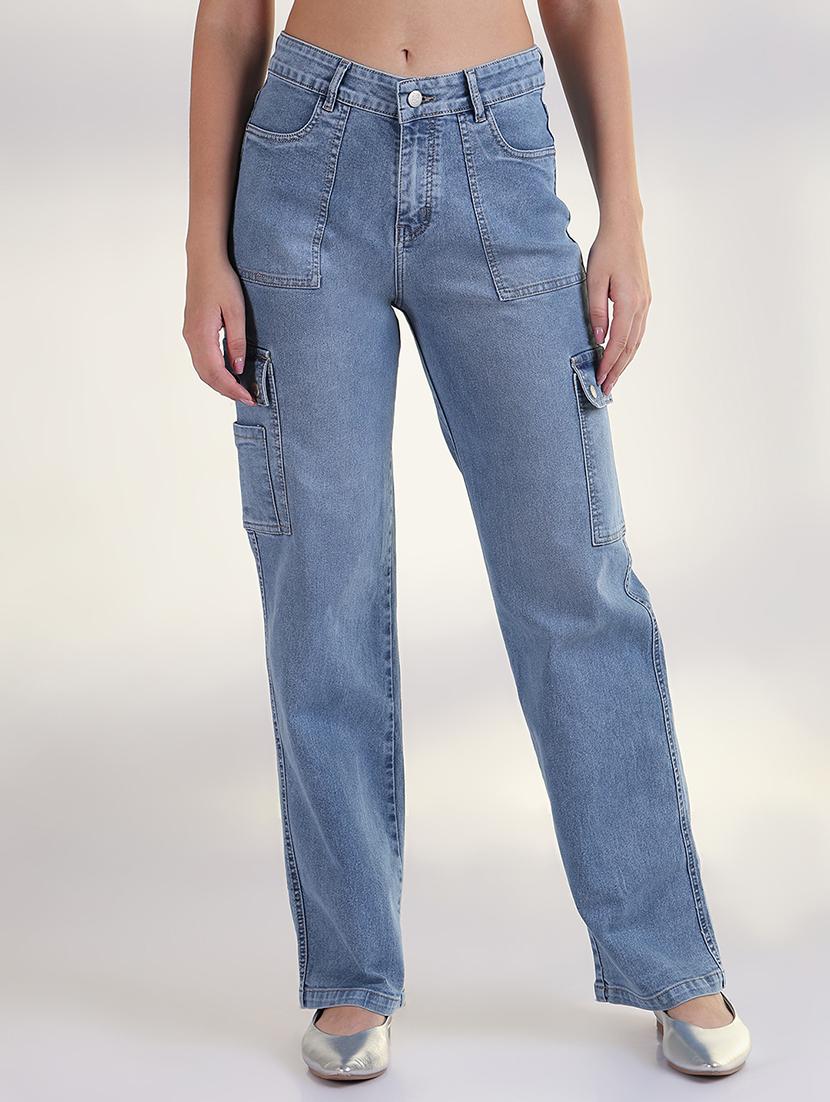 women mid irse denim cargo - 21843561 - Standard Image - 1