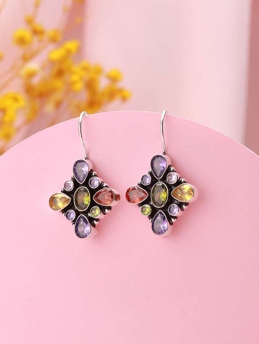 silver-plated classic drop earrings