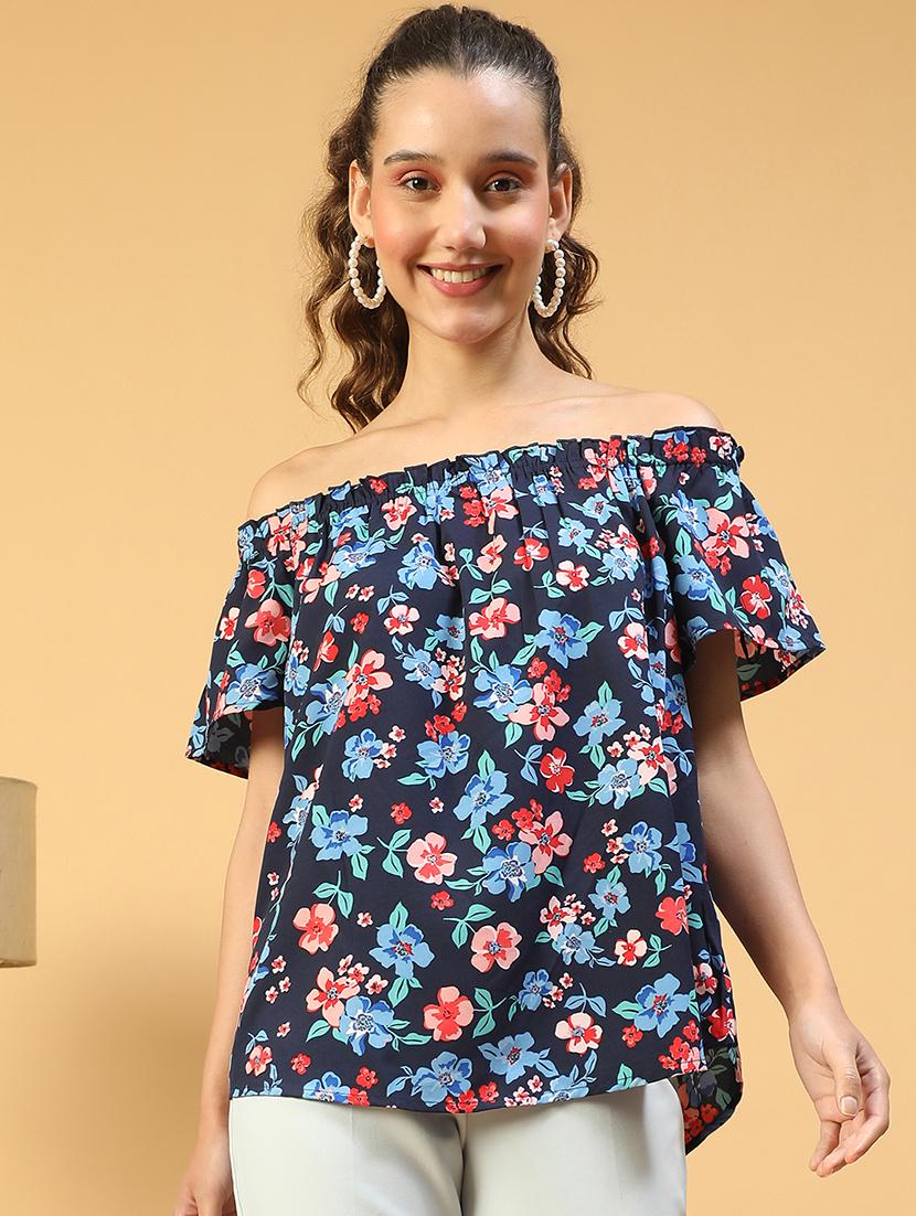 women floral printed off shoulder regular top - 21843856 -  Zoom Image - 0