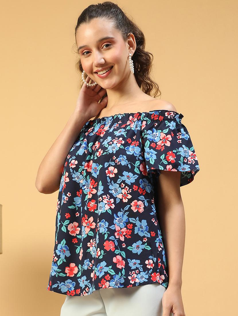 women floral printed off shoulder regular top - 21843856 -  Standard Image - 1