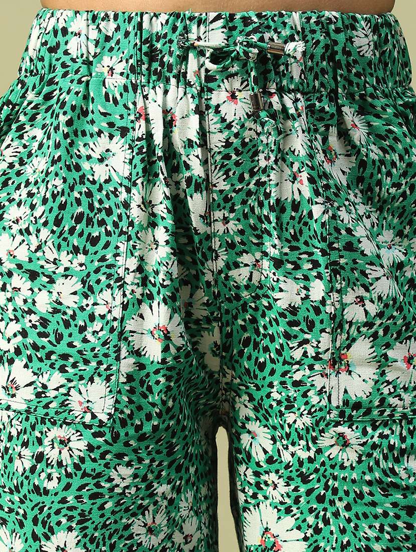 women printed high rise straight trouser - 21843872 -  Standard Image - 4