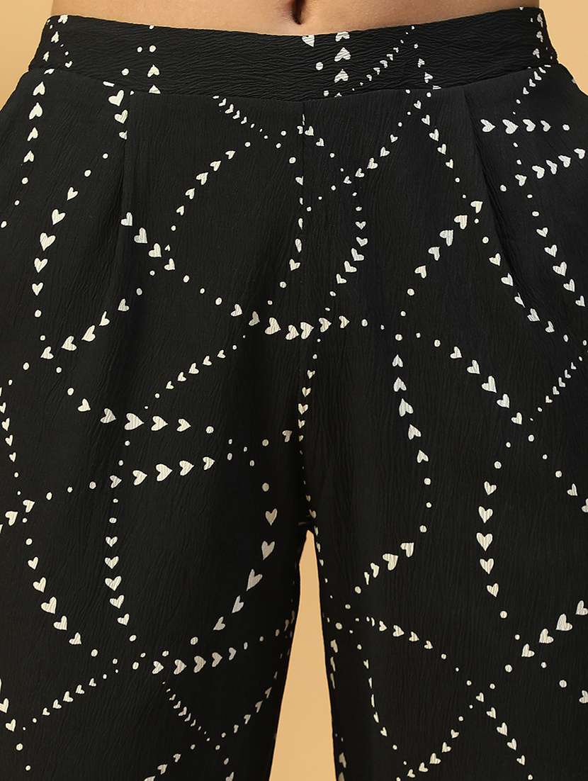 women printed mid rise straight trouser - 21843873 - Standard Image - 4