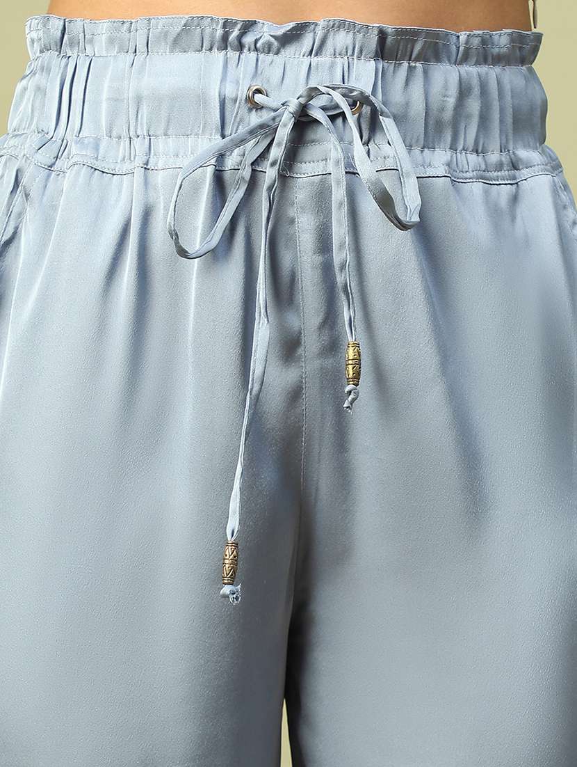 women solid high rise jogger - 21843874 -  Standard Image - 4