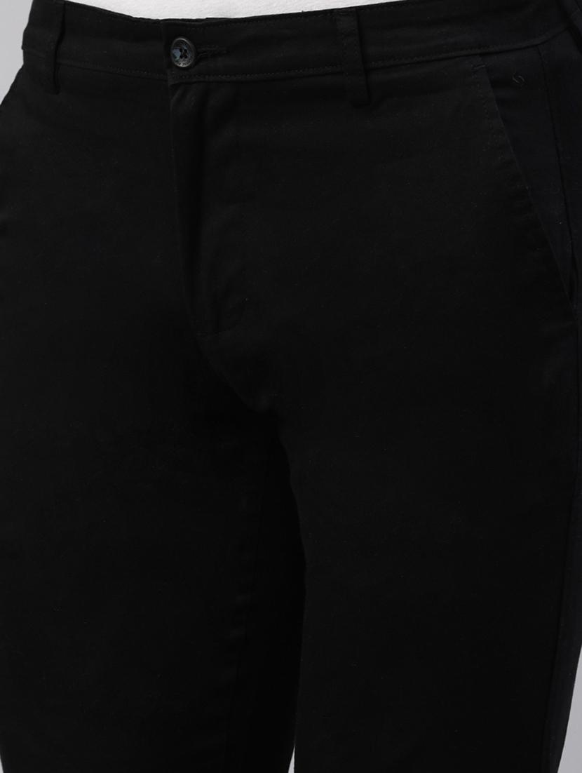 men black solid mid rise chinos casual trouser - 21843931 - Standard Image - 4