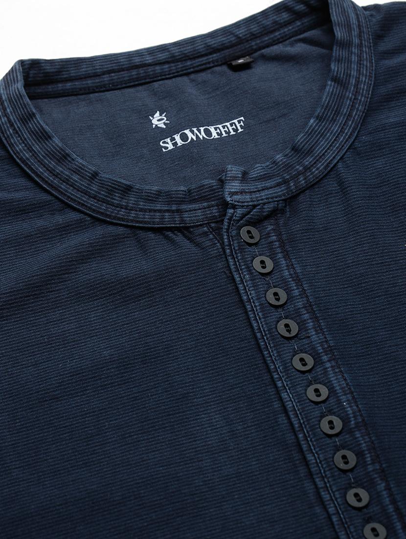 men navy blue short sleeve solid slim fit t-shirt - 21843970 - Standard Image - 6
